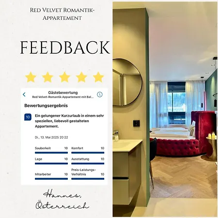 Red Velvet-romantik Mit Balkon & Flussblick - Alpenzeit Im Zentrum Mit Parkplatz * Bad Aussee